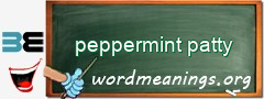 WordMeaning blackboard for peppermint patty
